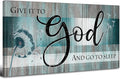 Christian Wall Decor Bible Verse Wall Art Give It to God and Go to Sleep by HOME
