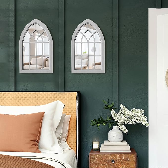 ZEXUIRU 2 Set. Rustic Wall Mirrors - Image 2