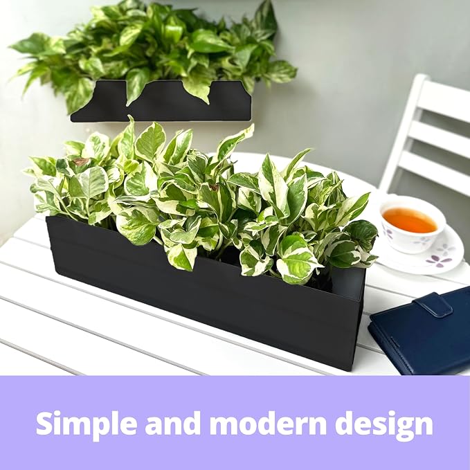 LaLaGreen Wall Planters for Outdoor Plants Carbon Steel Black Metal Hanging - Image 8