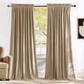 NICETOWN Beige Velvet Curtains 144" Length by NICETOWN