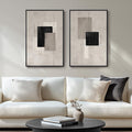 Large Framed Neutral Abstract Wall Art by Cuspin