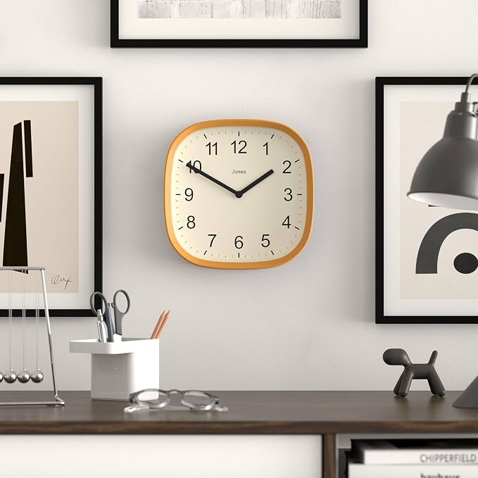 JONES CLOCKS® Sprite wall Clock | Modern Retro Rounded Square Clock | 10 inch | - Image 3