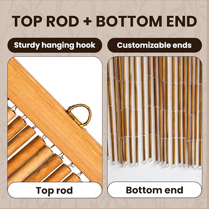 Vietbud Décor Natural Bamboo Beaded Curtains - Image 5