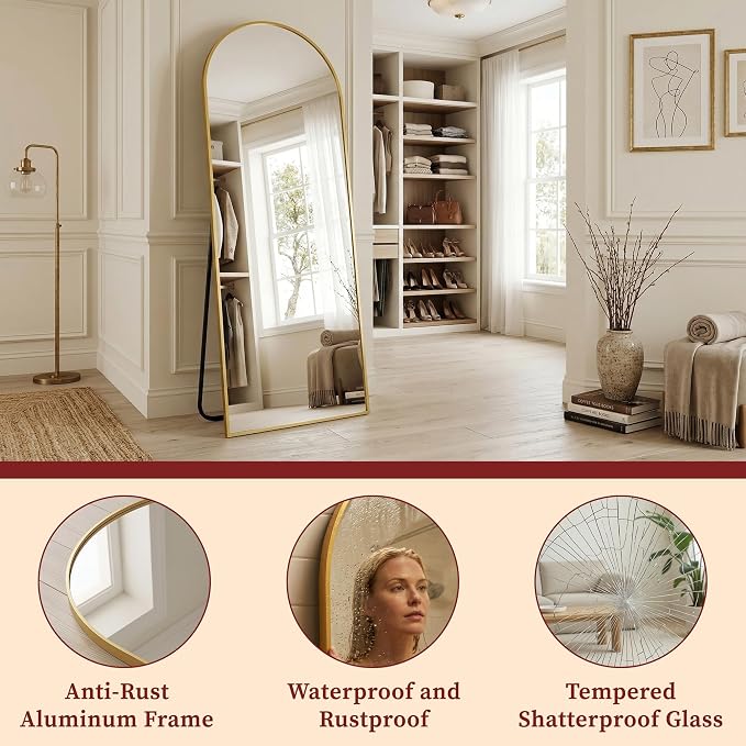 Suidia 68"x26" Arched Full Length Mirror - Image 6