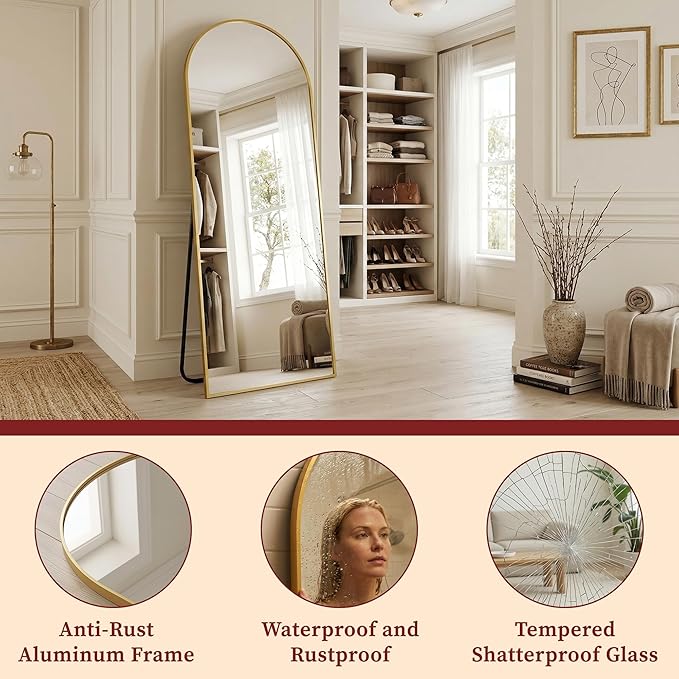 Suidia 58"x18" Arched Full Length Mirror - Image 6