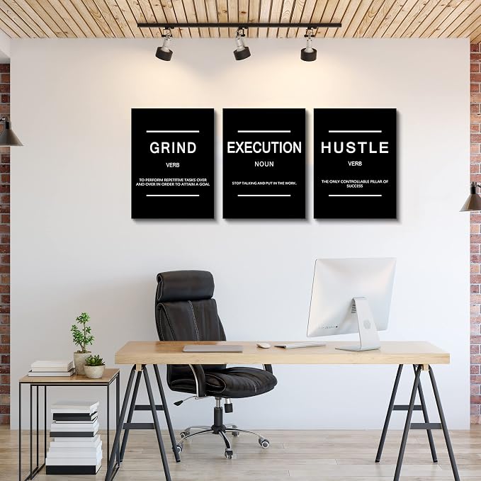 Framed Canvas Wall Art Success Quote, Office Wall Art, Positive Motivational - Image 6