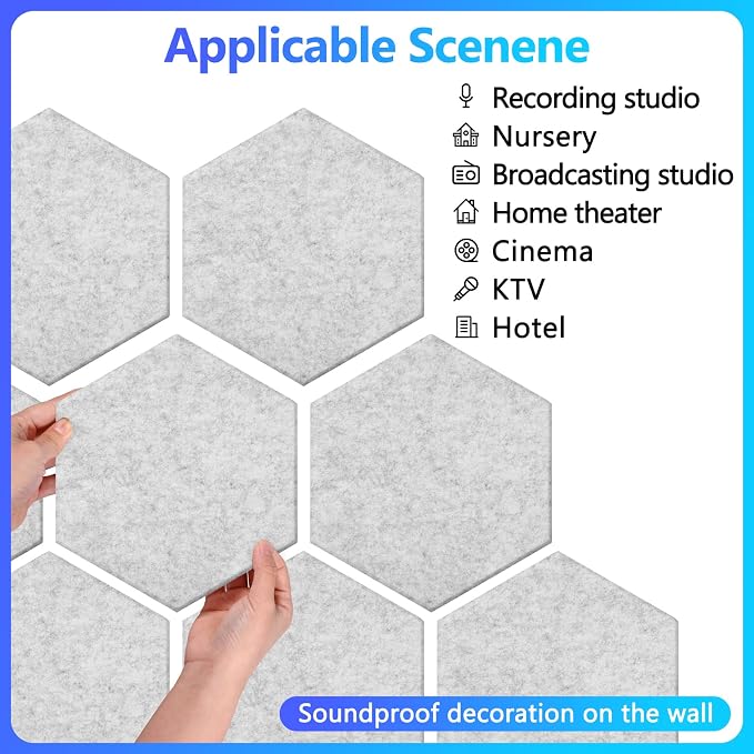 18 Pack Hexagon Acoustic Panels - Image 8