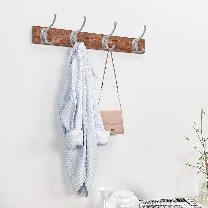 IBosins 12 Pack Silver Coat Hooks Wall Mounted - Image 6