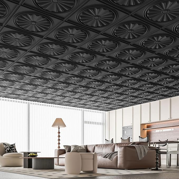 Art3dwallpanels Ceiling Tiles 12 Pack Drop Ceiling Tiles, 24 x 24 Inch High - Image 6