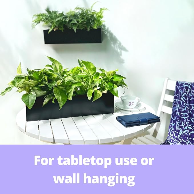 LaLaGreen Wall Planters for Outdoor Plants Carbon Steel Black Metal Hanging - Image 9