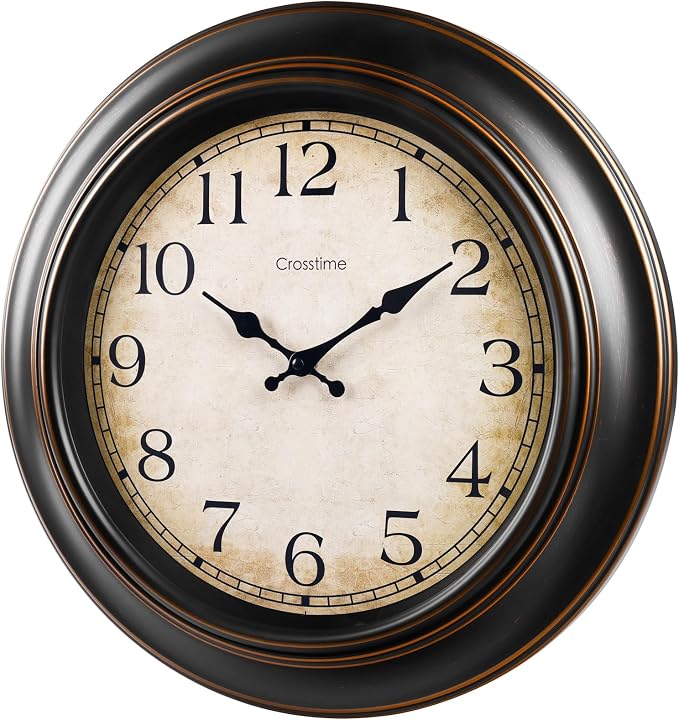 Crosstime 18 Inch Vintage Large Wall Clock by CrosstimeWallClockPracticalElegant