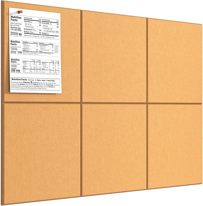 MaxGear Large Cork Board for Wall 36" x 24", Mustard Yellow Bulletin Board by MaxGear