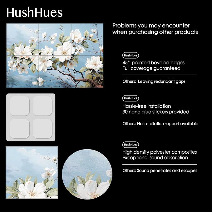 6-Pack Art Acoustic Panels 72x48 Inches Large Decorative Acoustic Panels - Image 4