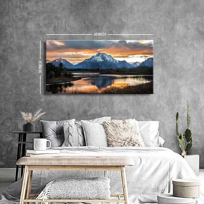 Large Mountain Wall Art for Living Room Sunset Nature National Park Posters - Image 5
