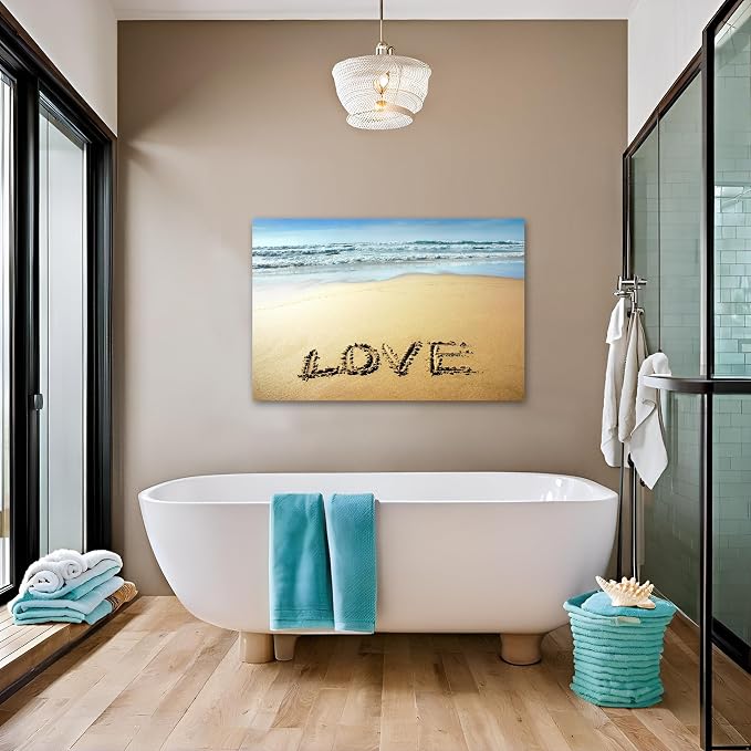 Goldfoilart Beach Canvas Wall Art - Image 3