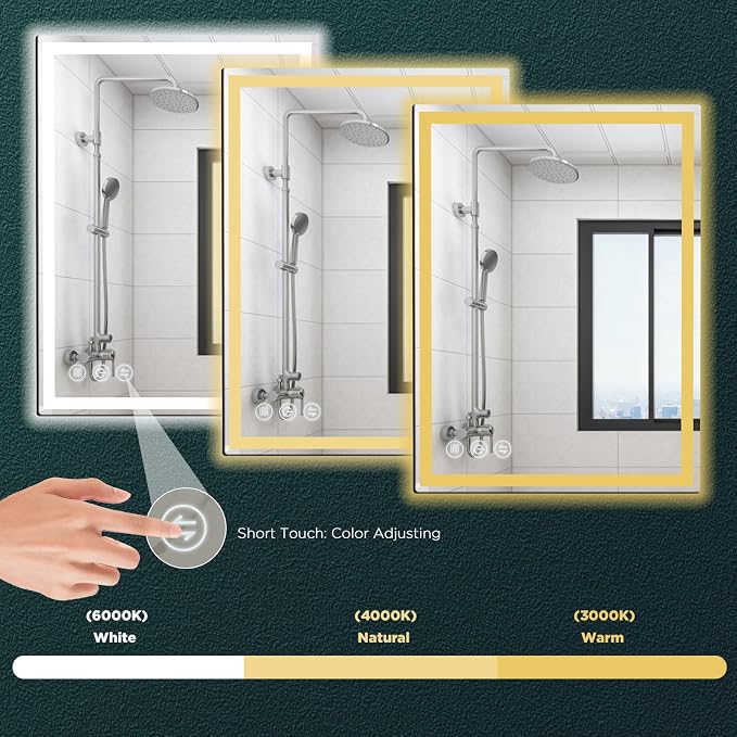 LED Bathroom Mirror 24"x 32" - Image 4