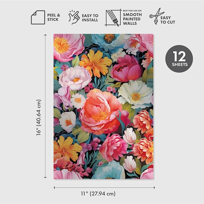 Main Street Peel and Stick Wallpaper Eco-Friendly Sheets 12 Pack, 11 X 16 Inch - Image 2