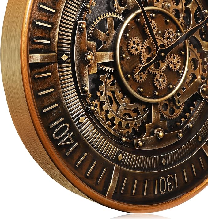 24 Inch Real Moving Gears Wall Clock - Image 3