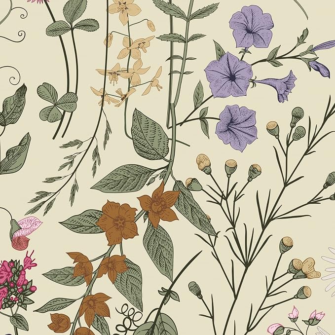 JiffDiff Floral Wallpaper Peel and Stick- 1181" x 17.3" Farm Floral Wall Paper - Image 9