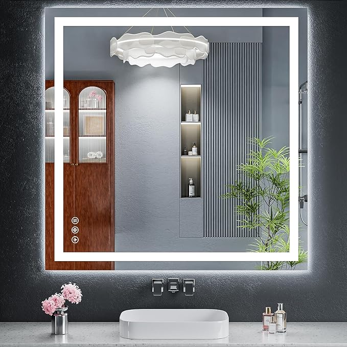 40"x40" LED Bathroom Mirror by MYSUNORIA