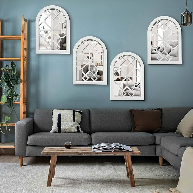 ZEXUIRU 4 Set. Rustic Wall Mirrors - Image 5