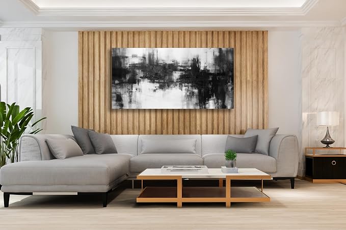 VHMING Black Abstract Wall Art Decor Black and White Painting Pop Culture Wall - Image 3