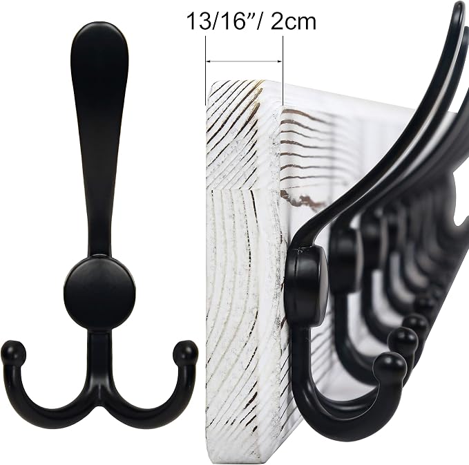SKOLOO Rustic Wall Mounted Coat Rack, Wood Coat Rack Wall Mount - Image 2
