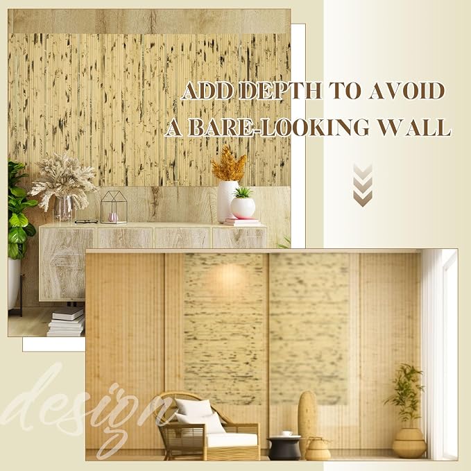 Juexica 1 Pcs Natural Bamboo Wall Panel - Image 7