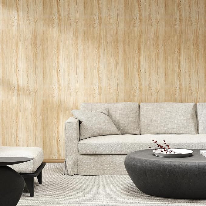 Vinjiasin Natural Wood Grain Wallpaper Wood Contact Paper Peel and Stick Oak - Image 3