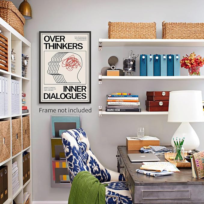 Maximalist Vintage Mental Health Posters Retro Unique Eclectic Wall Art - Image 4