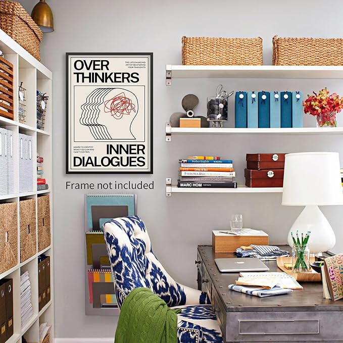 Maximalist Vintage Mental Health Posters Retro Unique Eclectic Wall Art - Image 4