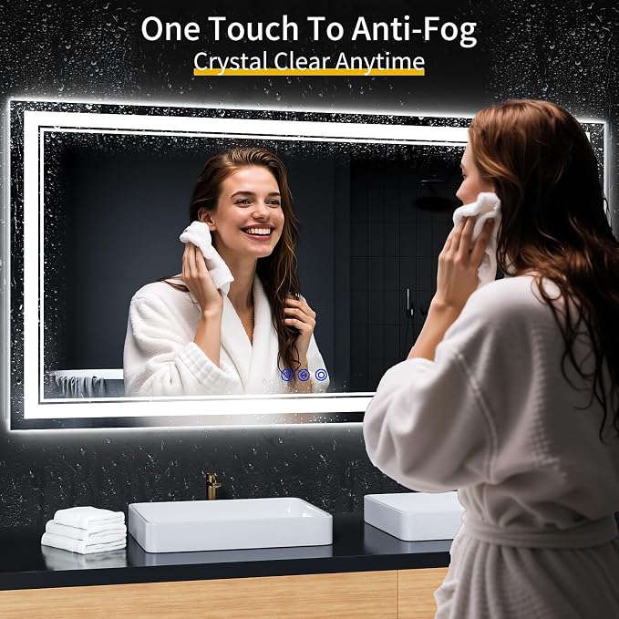 60"x30" LED Bathroom Mirror - Image 3