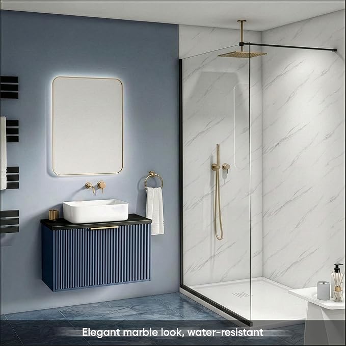 IZODEKOR 4 Pcs 24"x48" PVC Marble Wall Panels - Image 7