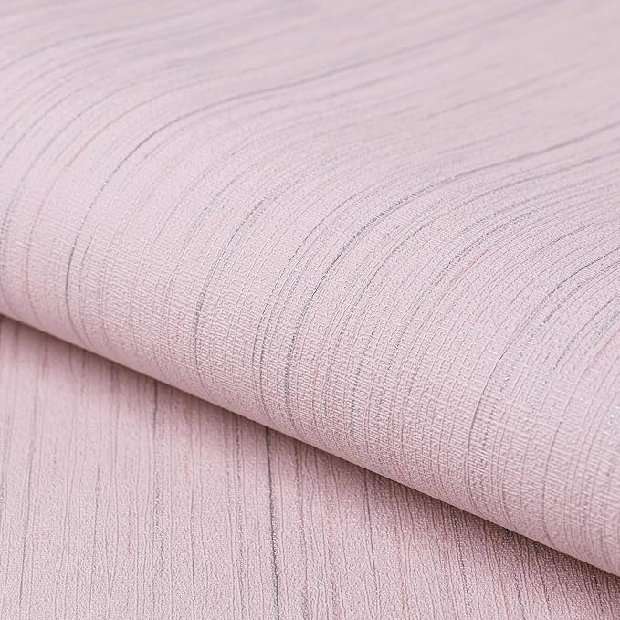 Pink Grasscloth Peel and Stick Wallpaper Textured Self-Adhesive Contact Paper A - Image 3