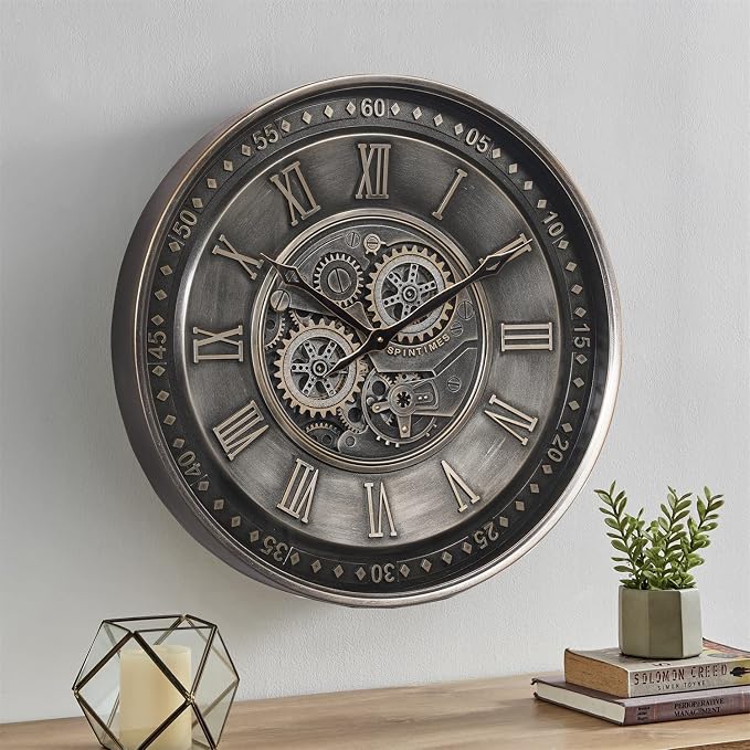 CLXEAST 24 Inch Large Moving Gear Wall Clock - Image 5