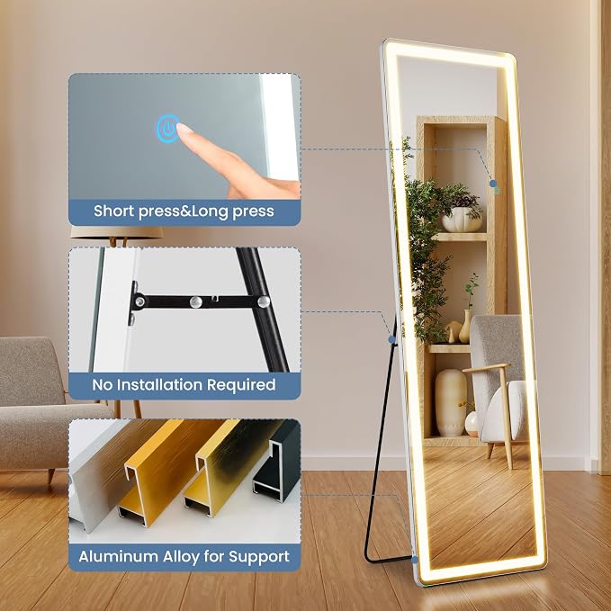 Mirror Full Length, Upgraded Body Wall Mirrors - Image 5