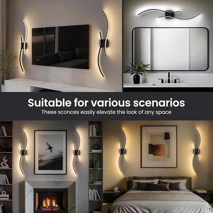 Battery Operated Wall Sconces Set of Two, 10000mAh Rechargeable Modern Wall - Image 8