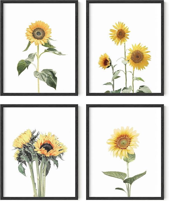 HAUS AND HUES Sunflower Wall Decor and Sunflower Posters by HausandHuesArtPrints