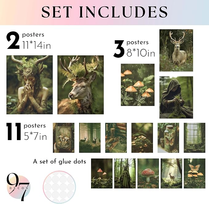 97 Decor Large 11x14 Nature Goblincore Decor - Image 2