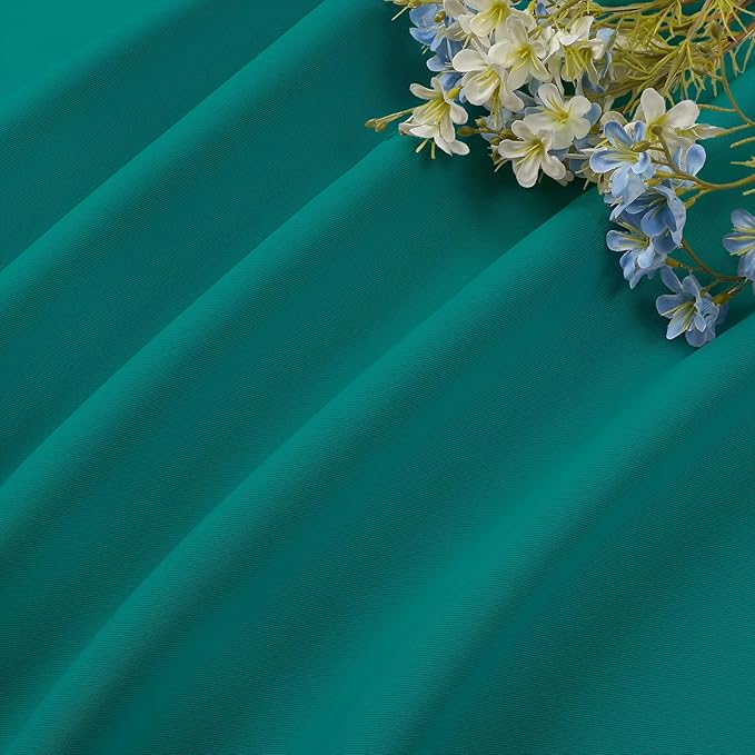 CUCRAF Turquoise Blackout Curtains 96 inch Length 2 Panels Set, Rod Pocket Room - Image 7