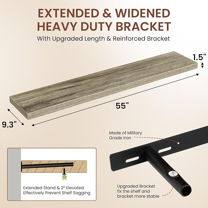 Dreamland 55 Inches Floating Shelves - Image 3