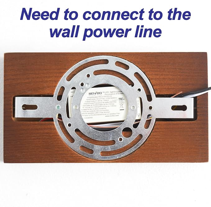 Wood Linear LED Wall Sconce, Dimmable Wall Light, Wood Long Wall Lamp Hallway - Image 9