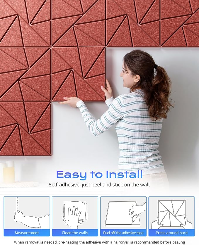 22 Pack Acoustic Panels, Sound Proof Foam Panels - Image 6