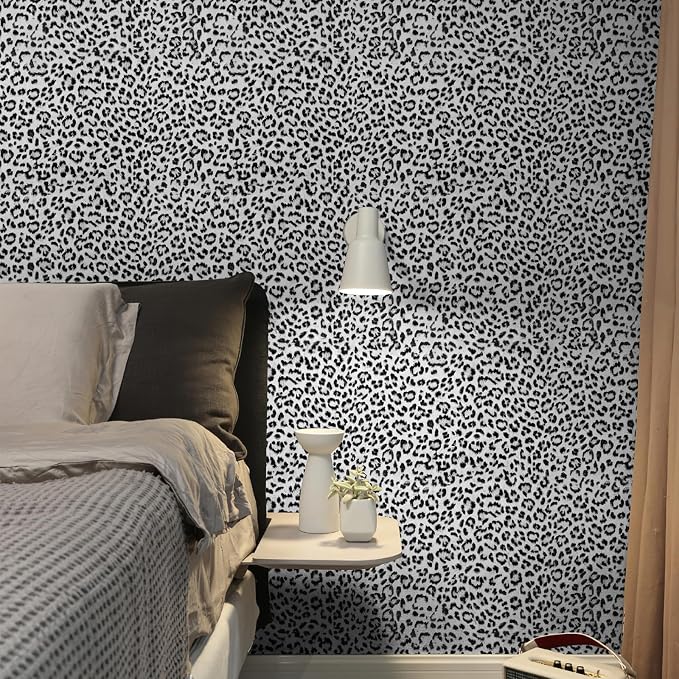 Leopard Print Peel and Stick Wallpaper, Waterproof Removable Self Adhesive by wallpaper