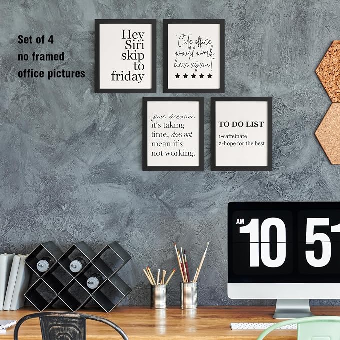 DSHFG Funny Motivational Office Wall Art Decor Prints Set of 4, 8x10 Unframed - Image 5