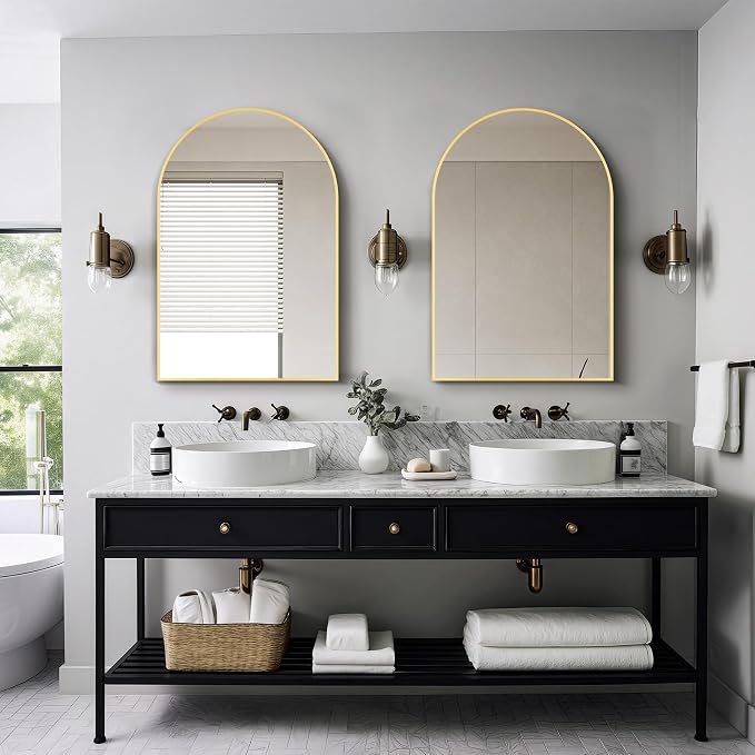 Delma Arched Bathroom Mirror, Living Room and Entryway - Image 7