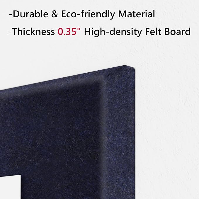 Neatsure Large Cork Board for Wall, 6 Panels Felt Tiles Tack Push Pin Board for - Image 4