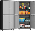 Garage Storage Cabinet with Wheels, Lockable Metal Storage Cabinet by Yoonkool