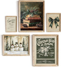 Vodefoad Vintage Dark Green Christmas Prints Set Farmhouse Christmas Gallery by VodefoadVintageWallArt