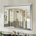 40x30 Inch Brushed Silver Bathroom Mirror by Briivuemodernmirrors